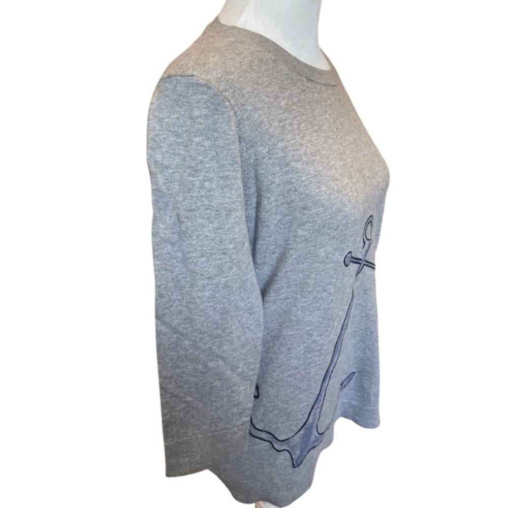 J. Crew nautical sweater cardigan with anchor print M - Picture 2 of 6